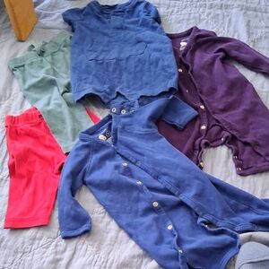 Colorful Primary Baby Onesies and Pants Set